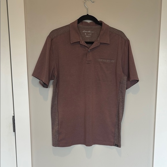 Eddie Bauer Brown Polo Shirt Classic Knit Design - Picture 1 of 6
